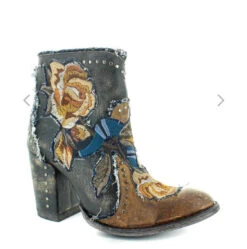 Old Gringo Carla Floral Bootie - Denim Blue 10 Old Gringo Carla Floral Bootie - Denim Blue -Western Fashion Clothing IMG 0421