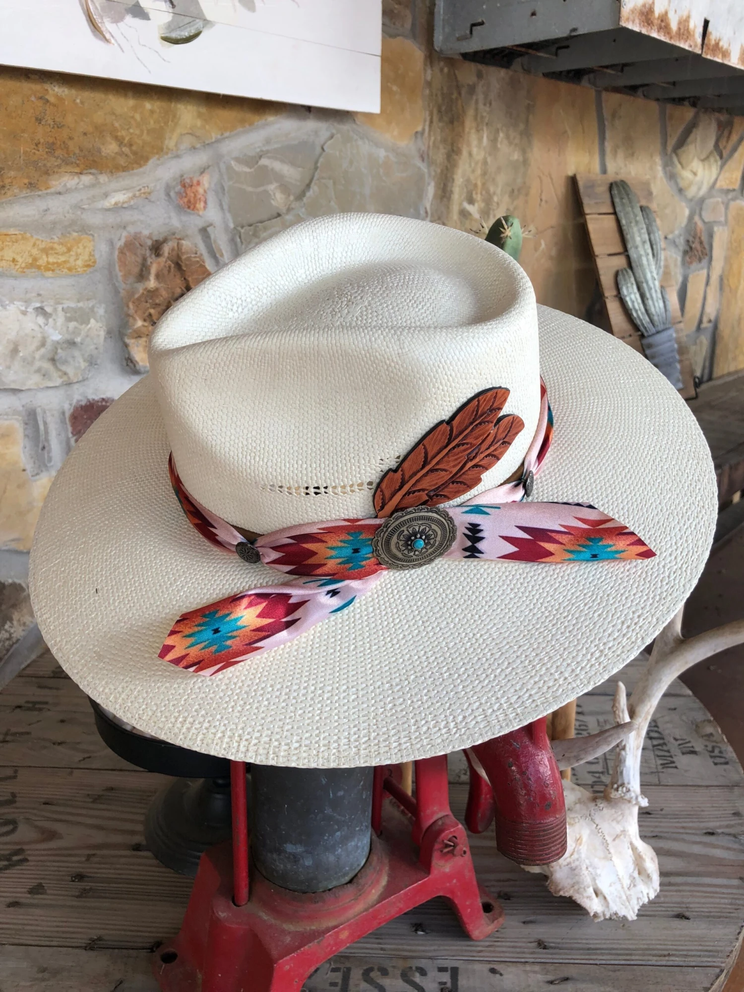 Charlie 1 Horse- Navajo Road Hat 4 Charlie 1 Horse- Navajo Road Hat - Image 2