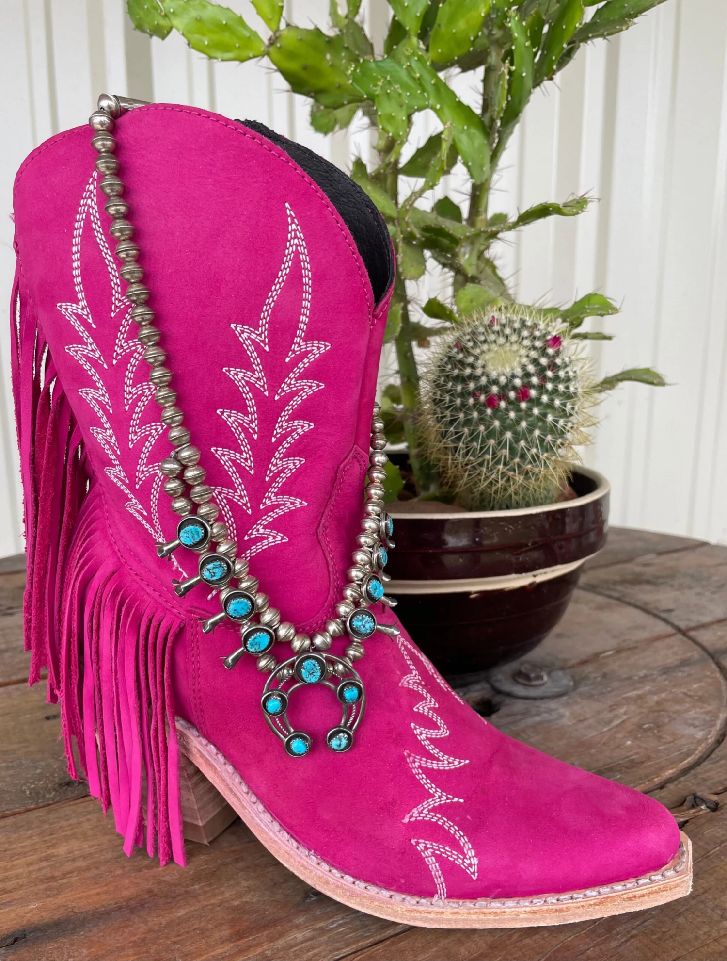 Turquoise Mini Squash Necklace And Earring Set 4 Turquoise Mini Squash Necklace And Earring Set - Image 2