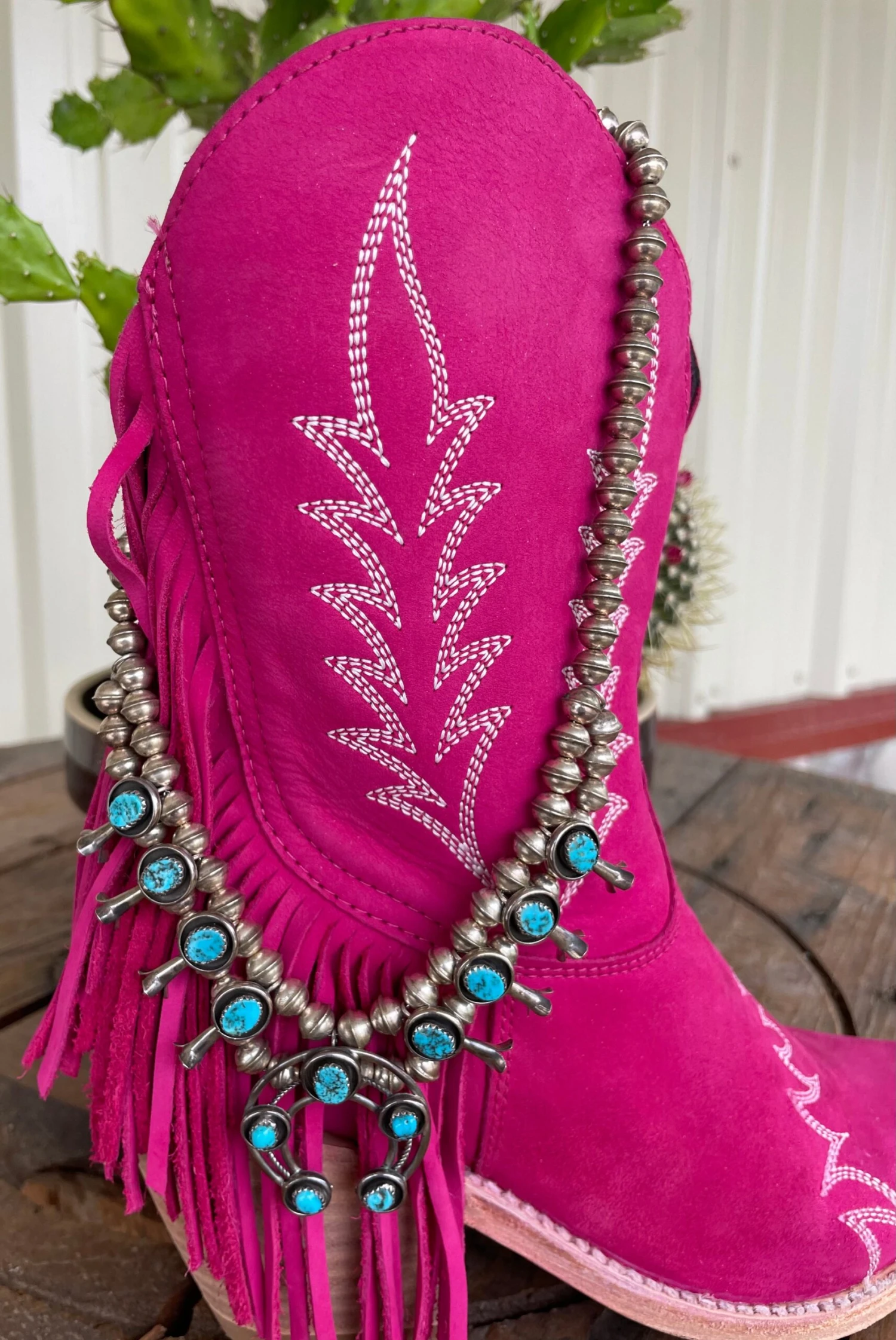 Turquoise Mini Squash Necklace And Earring Set 5 Turquoise Mini Squash Necklace And Earring Set - Image 3