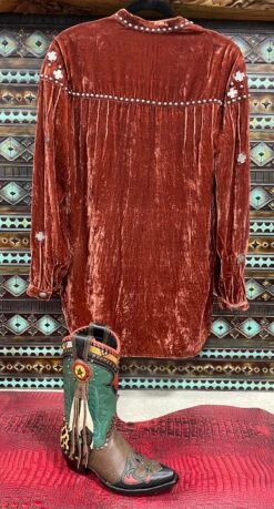 Rustic Cross Velvet Shirt By Double D -Western Fashion Clothing IMG 2426