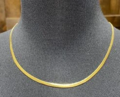 Gold Herringbone Necklace-Nikki Smith -Western Fashion Clothing IMG 3111