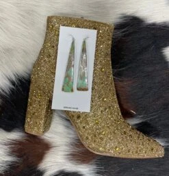 Mountain Mama Turquoise Slab Earrings -Western Fashion Clothing IMG 3342 1