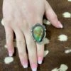 Turquoise Tear Drop Ring -Western Fashion Clothing IMG 3369