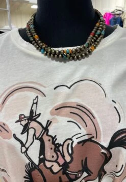 Turquoise And Navajo Pearls Necklace