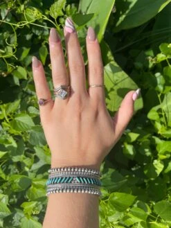 Almost Sideways Turquoise Cuff