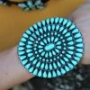 Large Round Turquoise Cluster Bracelet