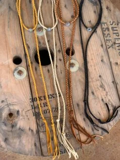 Deerskin Concho Wrap Necklace 7 Deerskin Concho Wrap Necklace -Western Fashion Clothing IMG 8417