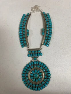 Turquoise Cluster Squash Necklace