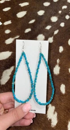 Hallo Teardrop Turq Earrings