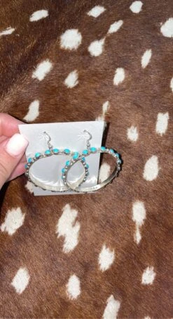 Circle Stone Turq Earrings -Western Fashion Clothing image 9e36ed3e 9e64 479a 99e0 b706e650a2f0