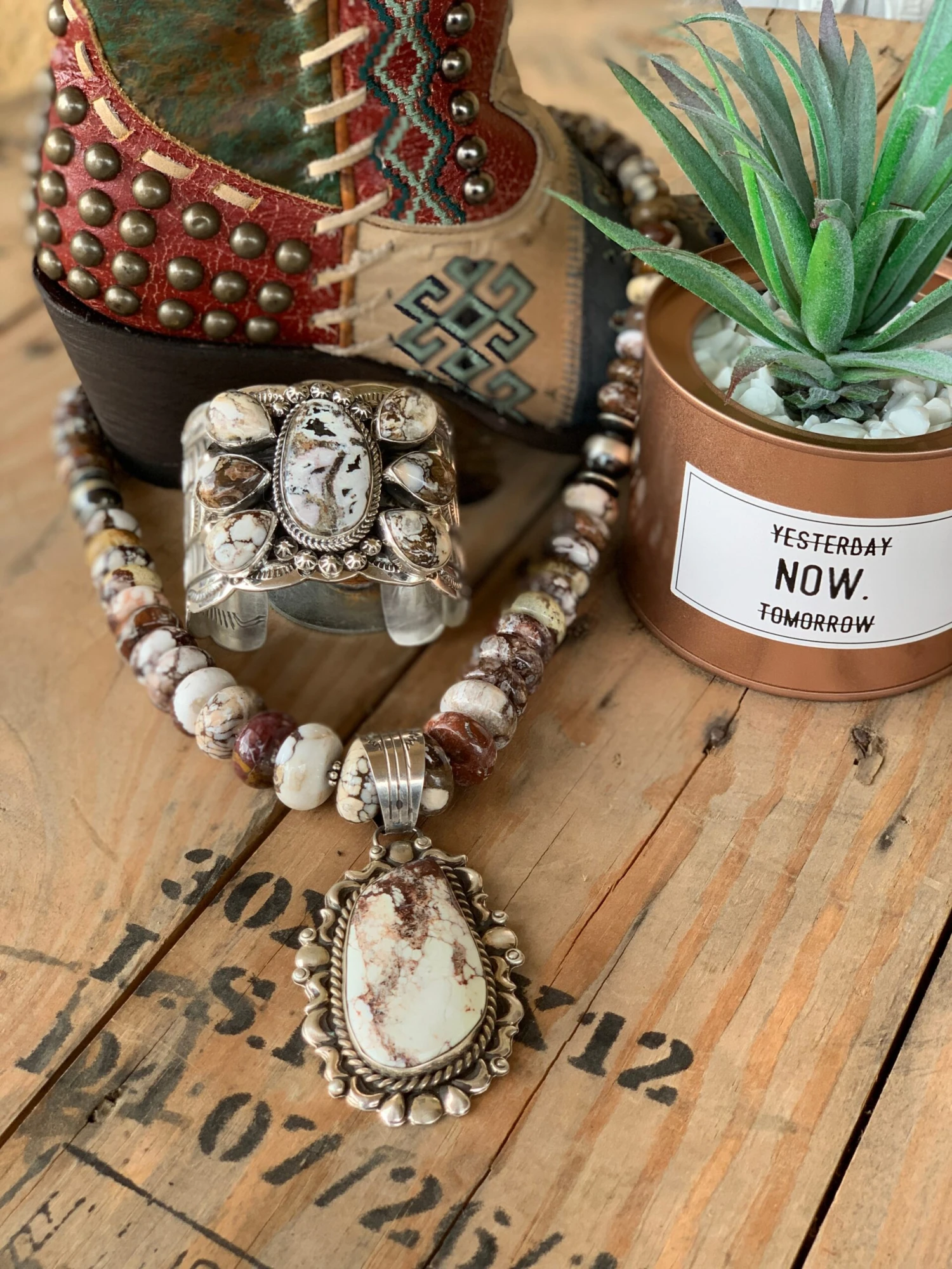 Crazy Horse Turquoise Set 4 Crazy Horse Turquoise Set - Image 2